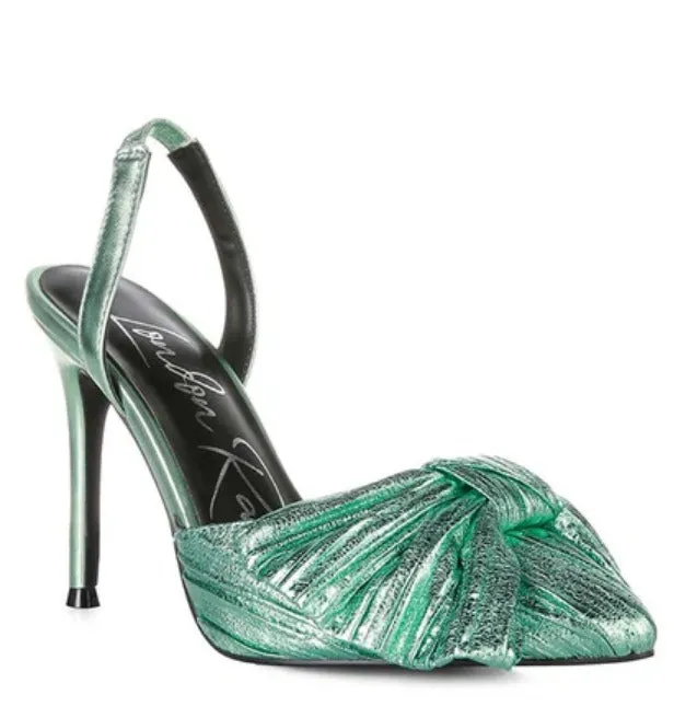 Women's Kiki High Heeled Bow Slingback Sandals
