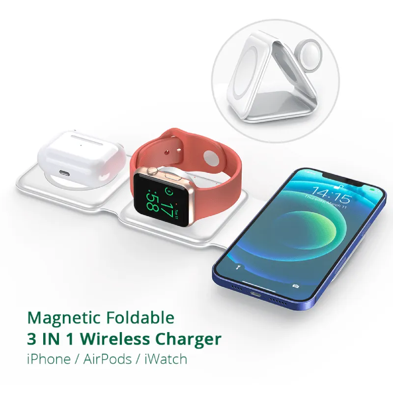 Woowooh 3 in 1 Foldable Wireless Charge Station