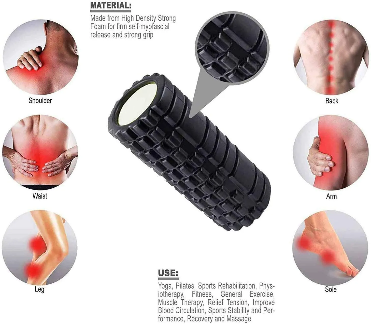 XN8 Yoga Trigger Point Fitness Foam Roller