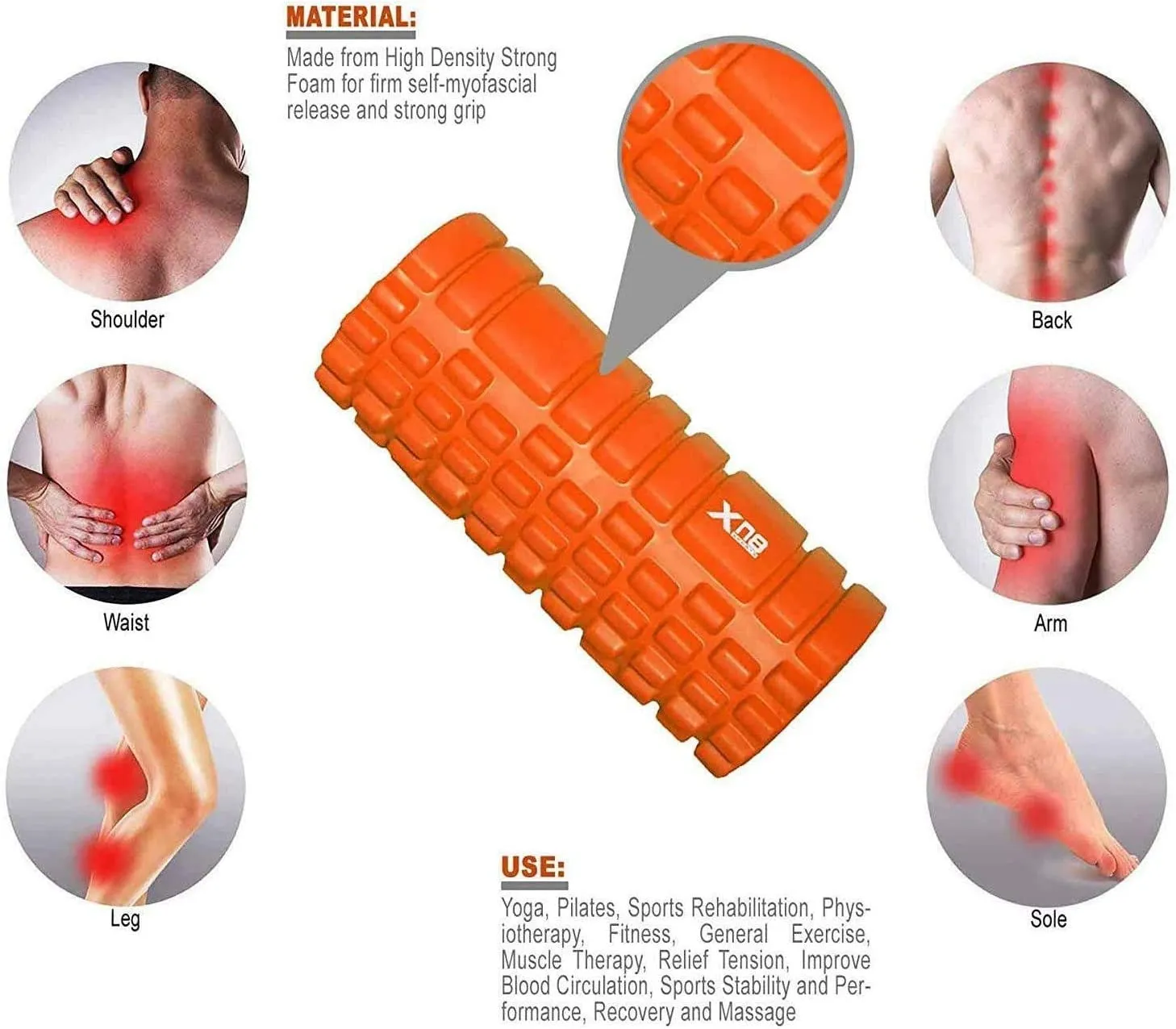 XN8 Yoga Trigger Point Fitness Foam Roller