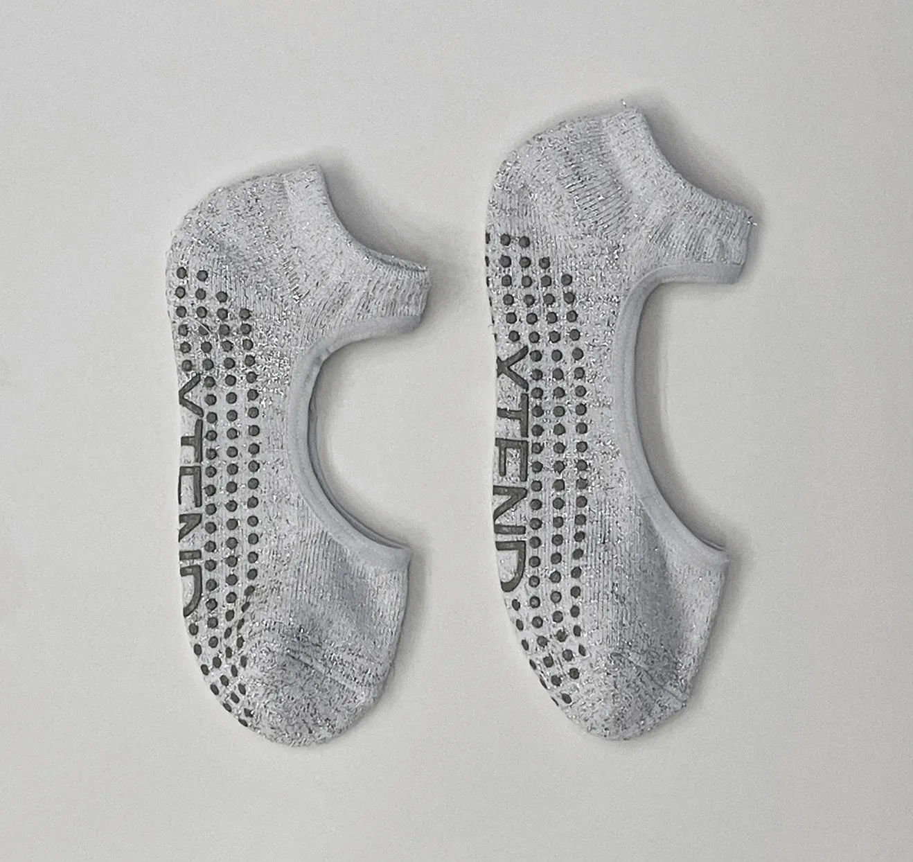 Xtend Barre Mary Jane Silver Glitter Socks
