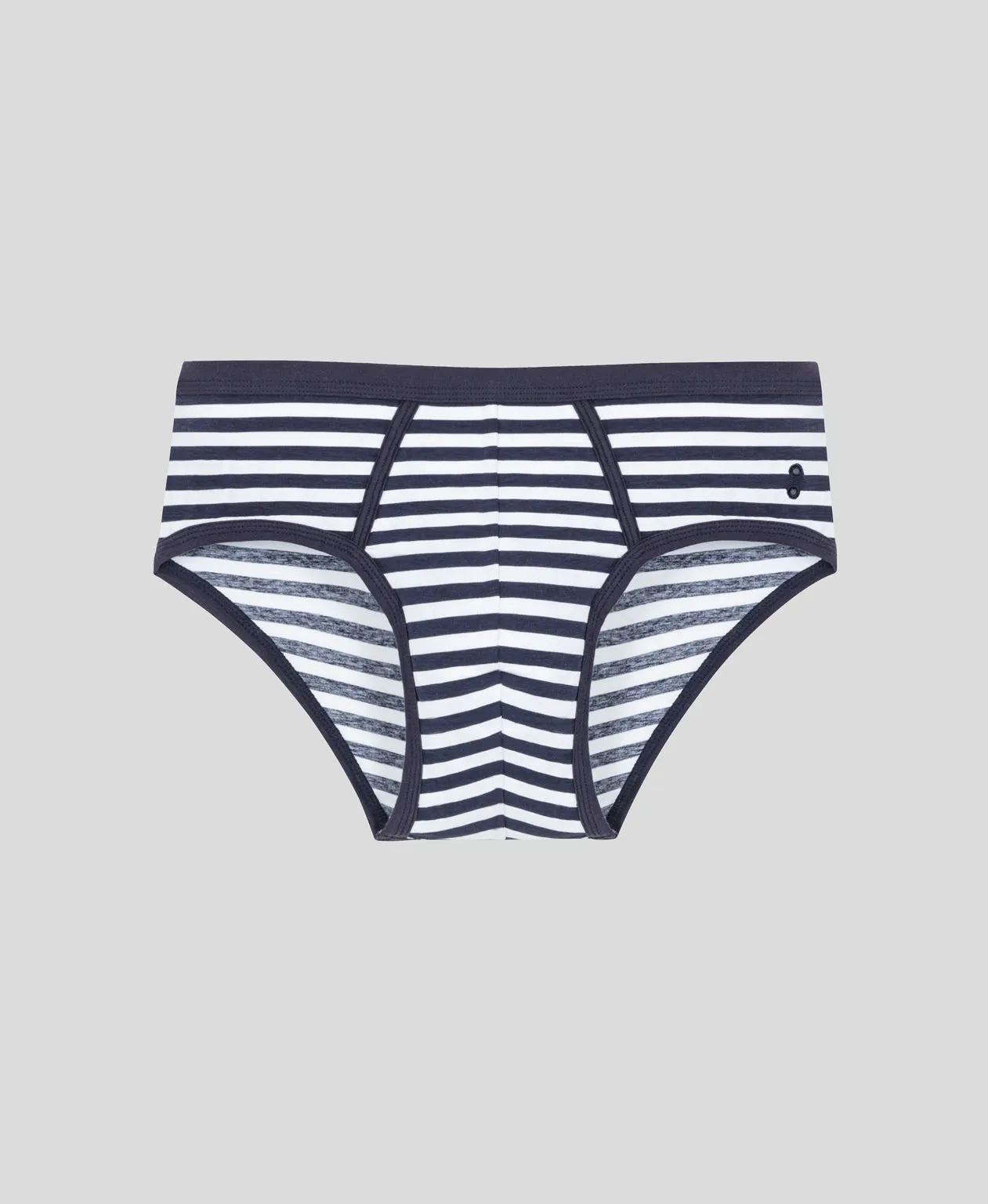 Y-Front Briefs w. Stripes: Navy/White