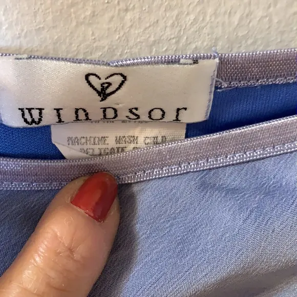 Y2K WINDSOR PURPLE LAVENDER SHEER SKIRT SZ M