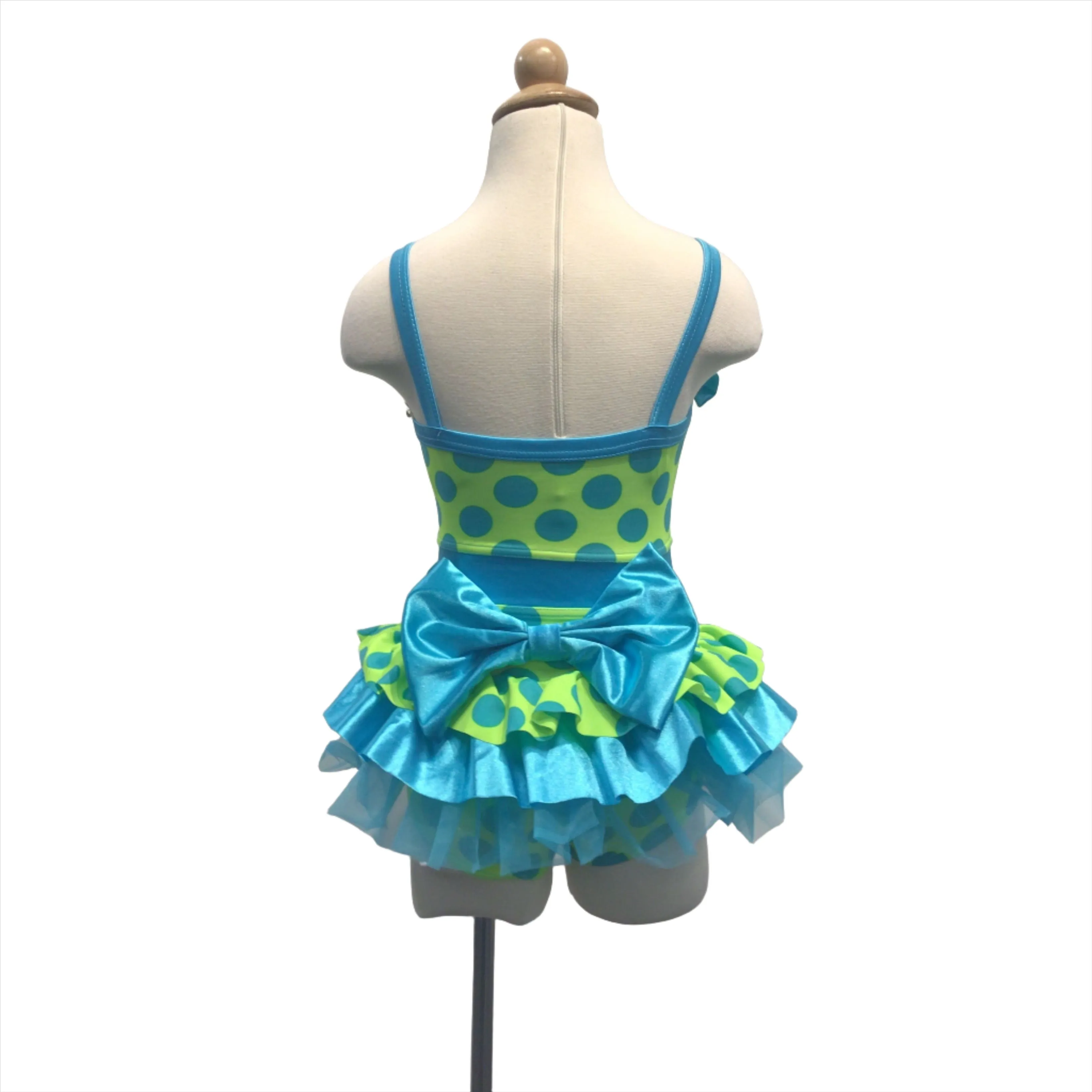 Yellow and Blue Polka Dot tutu
